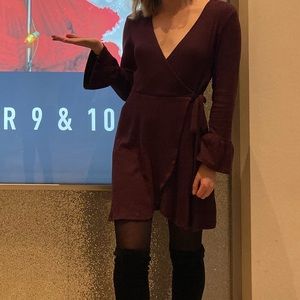 Purple knit xhilaration sweater dress